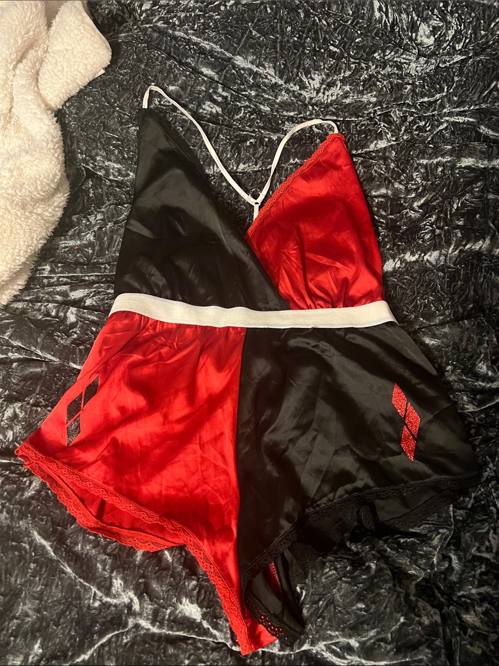 harley quinn backless romper
